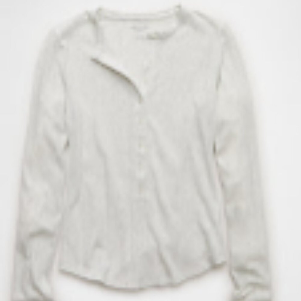 AE Long Sleeve Henley T-Shirt